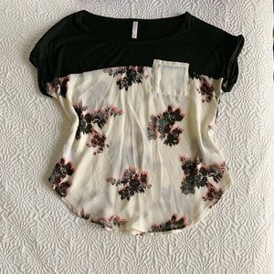 Worn once! Exhilaration dressy floral T-shirt!